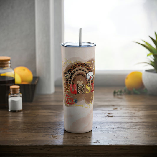 Printed Skinny Steel Tumbler for Nurses