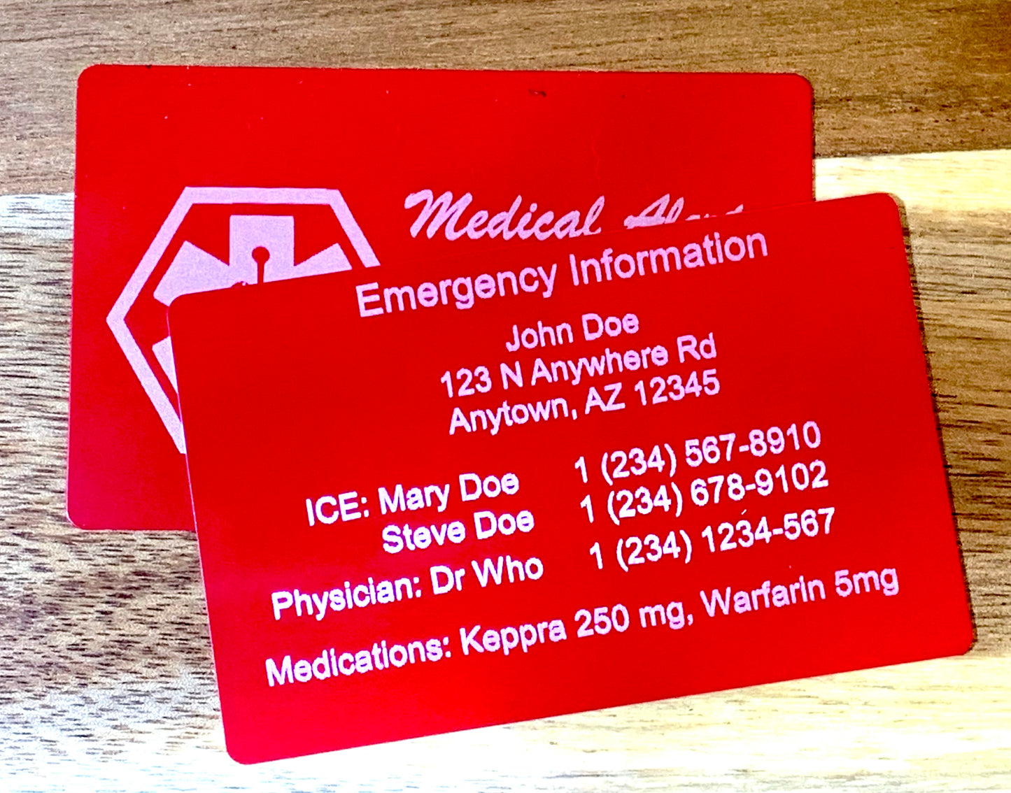 Medical Emergency card