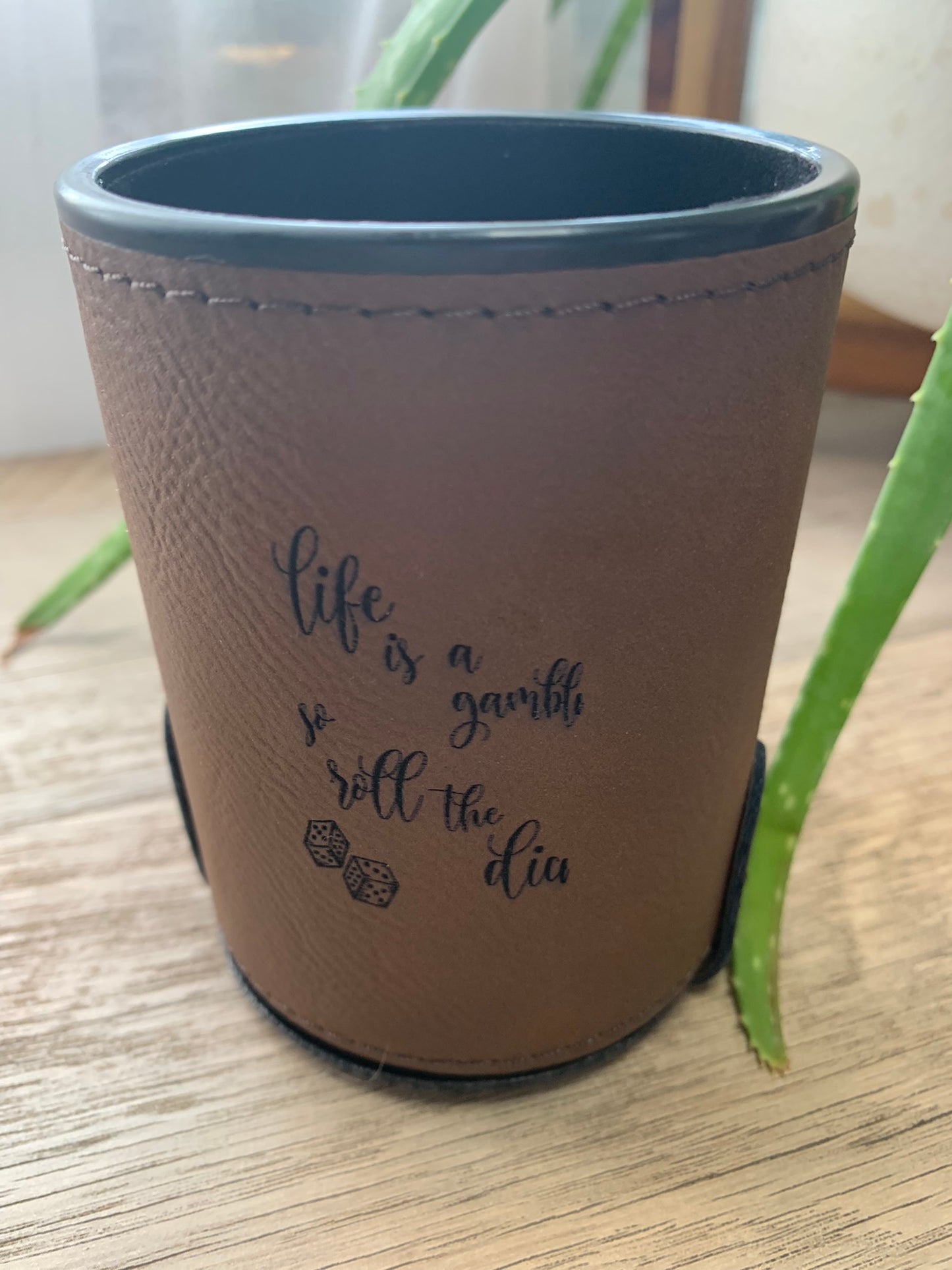 dice cup with dice