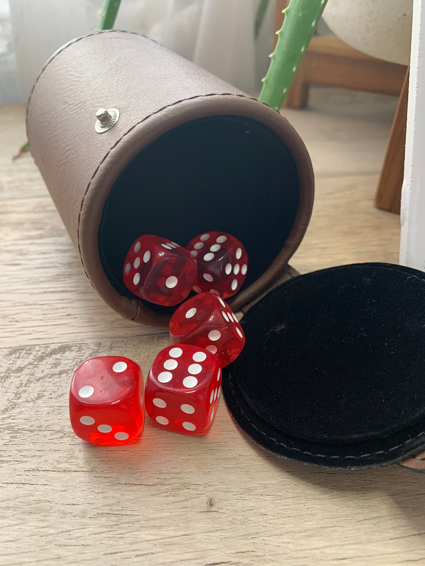 dice cup with dice