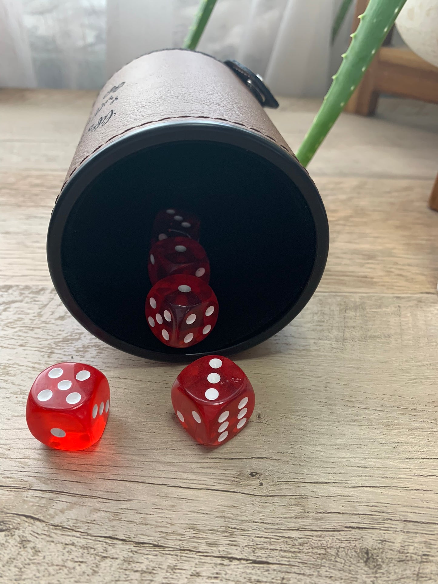 dice cup with dice