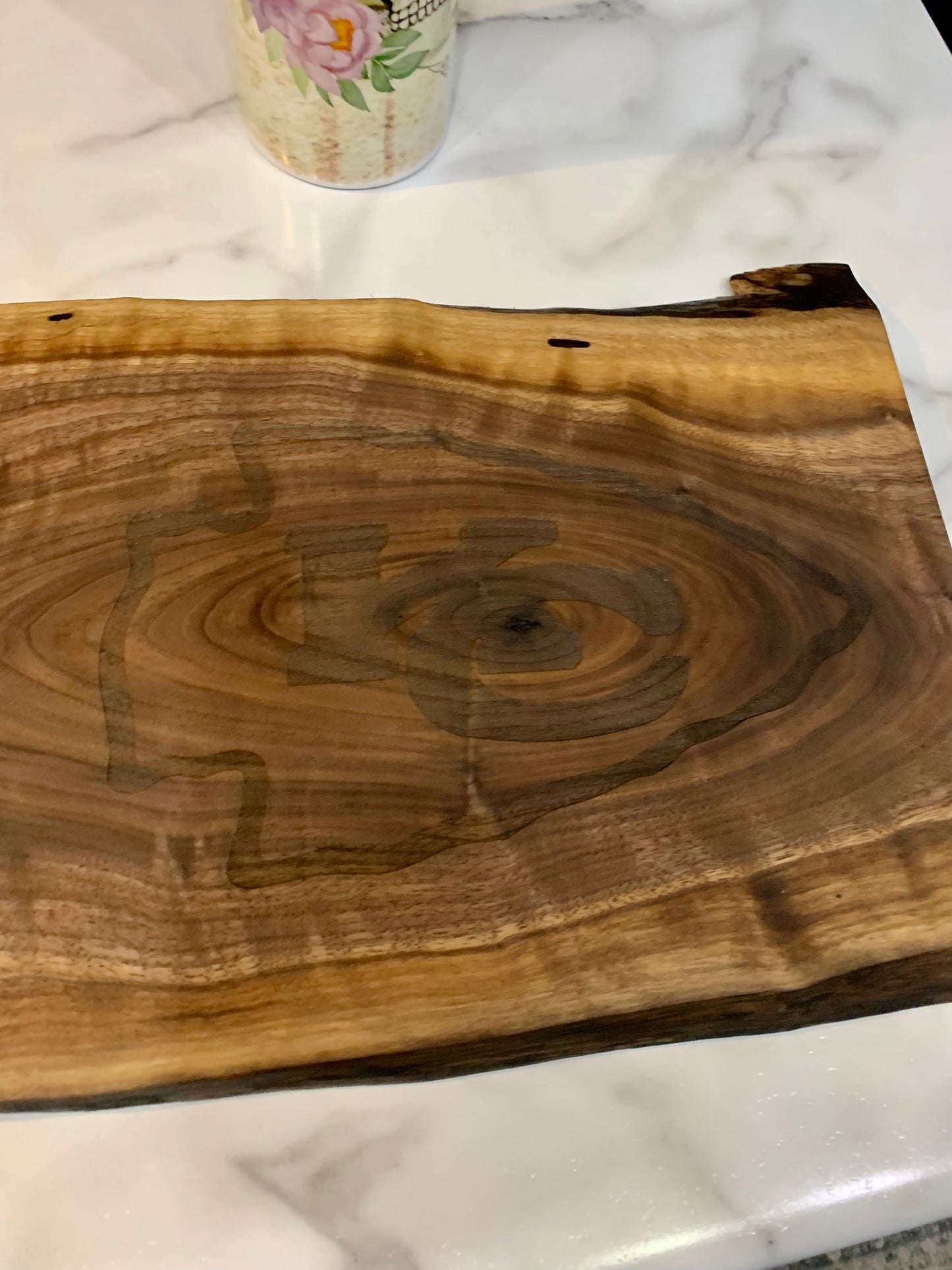 live edge walnut cutting board