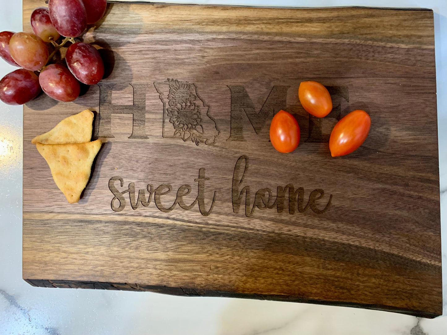 live edge walnut cutting board